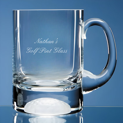 Personalised Golf Ball Base Pint Tankard