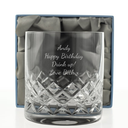 Personalised Super Heavy Grosvenor Whisky Tumbler