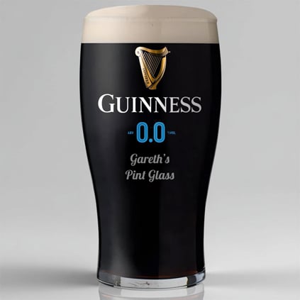 Personalised Guinness 0.0% Zero Alcohol Pint Glass