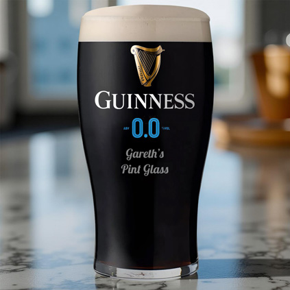 Personalised Guinness 0.0% Zero Alcohol Pint Glass