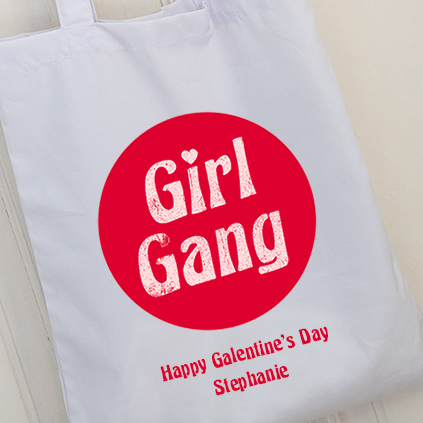 Personalised Galentine's Girl Gang Tote Bag