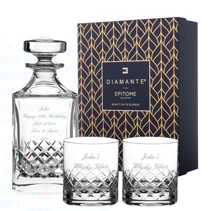 Personalised Grosvenor Whisky Decanter Set