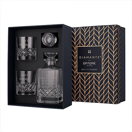 Personalised Grosvenor Whisky Decanter Set