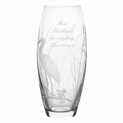 Personalised Heron Barrel Vase 30cm