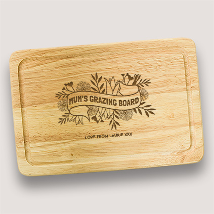 Personalised Mum's Wooden Grazing Board