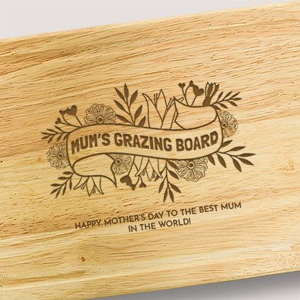 Personalised Mum's Wooden Grazing Board