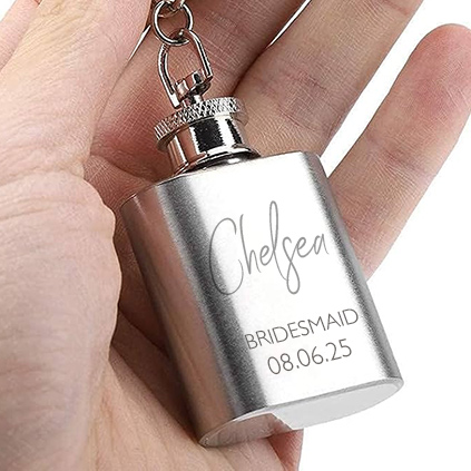 Personalised Groomsman Mini Hip Flask