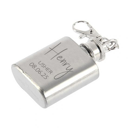 Personalised Groomsman Mini Hip Flask