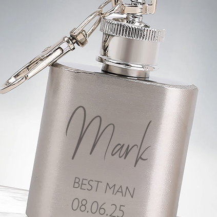 Personalised Groomsman Mini Hip Flask