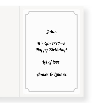 Happy Birthday Gin Drinks Greeting Card