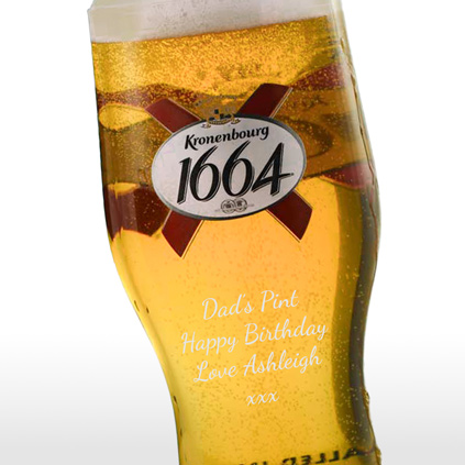 Personalised Kronenbourg Pint Glass