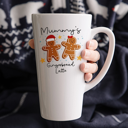 Personalised Name's Gingerbread Christmas Latte Mug