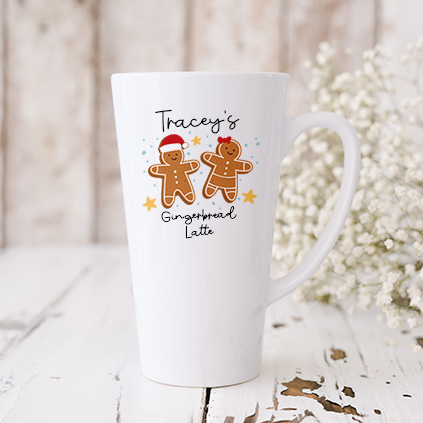 Personalised Name's Gingerbread Christmas Latte Mug