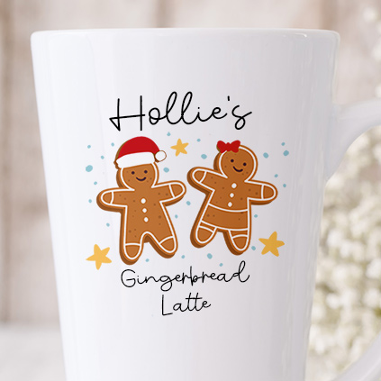 Personalised Name's Gingerbread Christmas Latte Mug