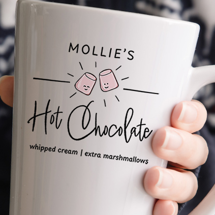 Personalised Name's Hot Chocolate Latte Mug