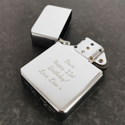 Personalised Lighter Any Message Engraved