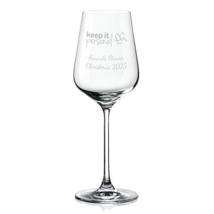 Logo Engraved Red Wine Glass Branded Promotional Gift