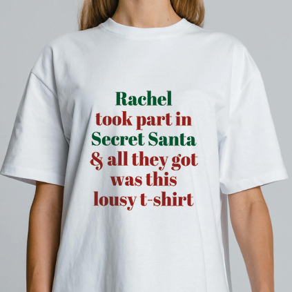 Personalised Name's Lousy Secret Santa T-Shirt