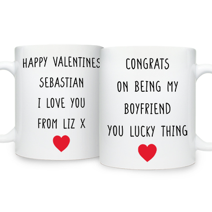 Personalised Congrats On Being My Boyfriend Mug