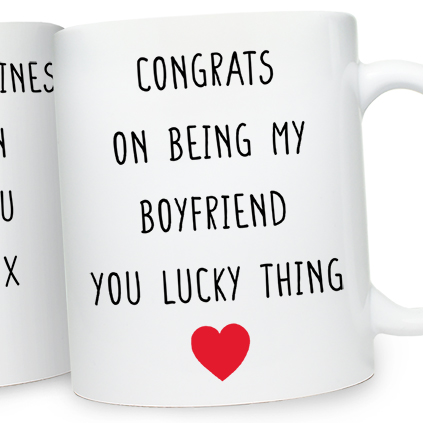 Personalised Congrats On Being My Boyfriend Mug