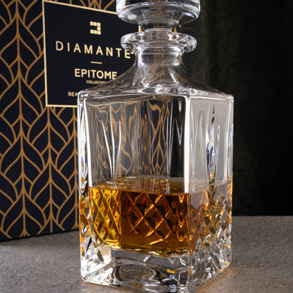 Personalised Mayfair Whiskey Decanter Set And 2 Glasses