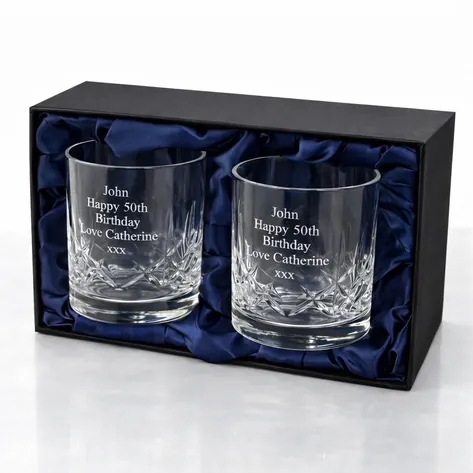 Mayfair Heavy Crystal Whisky Glass Set