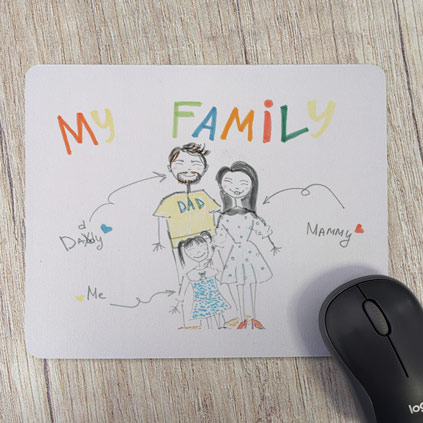 Personalised Children's Drawing Upload Mouse Mat