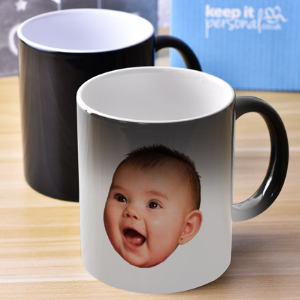 Personalised Funny Face Magic Heat Change Photo Mug