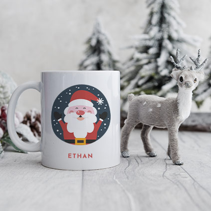 Personalised Santa Christmas Mug