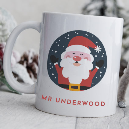 Personalised Santa Christmas Mug