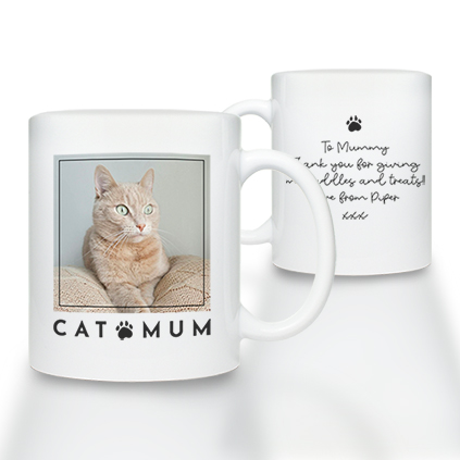 Personalised Cat Mum Photo Upload Mug