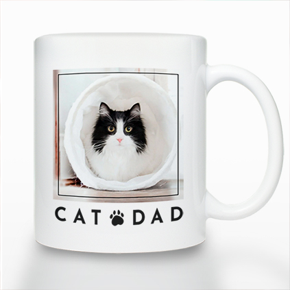 Personalised Cat DAD Photo Upload Mug