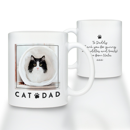 Personalised Cat DAD Photo Upload Mug