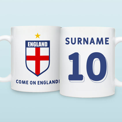 Personalised England Football Team Mug