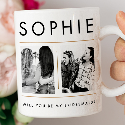 Personalised 'Will You Be My Bridesmaid' Photo Mug