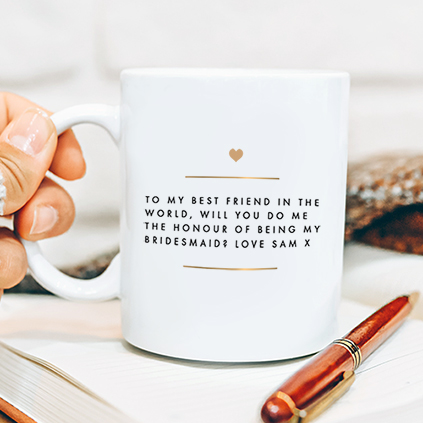 Personalised 'Will You Be My Bridesmaid' Photo Mug