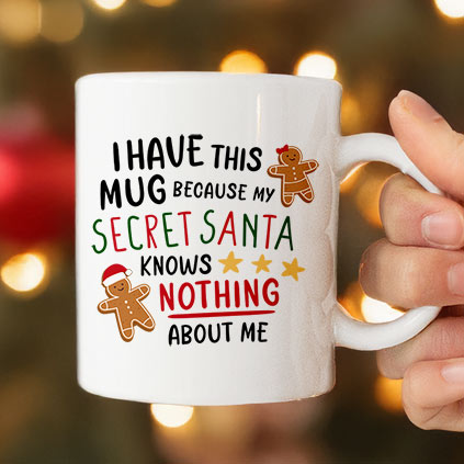 Personalised Secret Santa Doesn't Know Me Mug