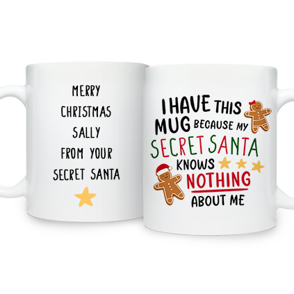 Personalised Secret Santa Doesn't Know Me Mug