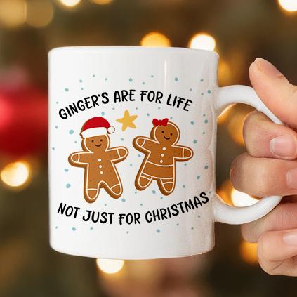 Personalised Gingers Are For Life Funny Christmas Mug