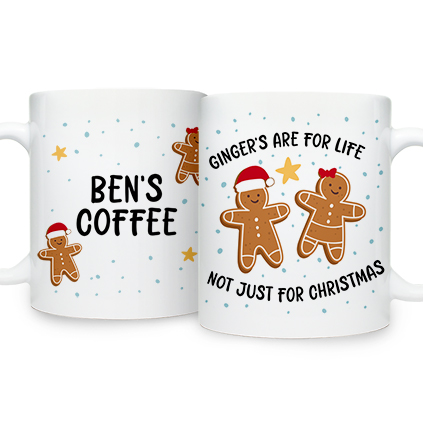 Personalised Gingers Are For Life Funny Christmas Mug