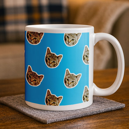 Personalised Face Photo Mug Choose Colour
