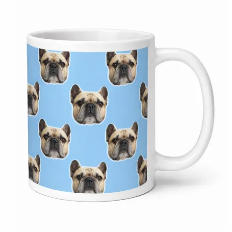 Personalised Pet Face Photo Mug Choose Colour