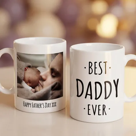 Personalised Best Daddy Ever Mug Photo Upload