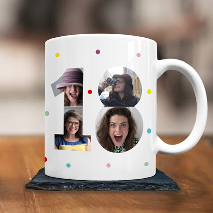 Personalised 18th Birthday Mug Photo Upload