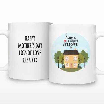 Personalised Mug - Home Is Where Mum is
