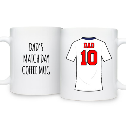 Personalised Retro English Football Shirt Mug