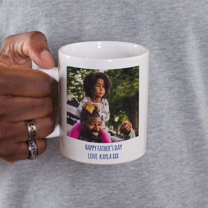 Personalised Number 1 Dad Photo Mug