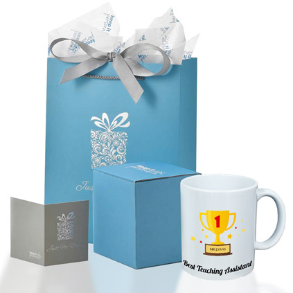 Personalised Best Teacher Trophy Mug