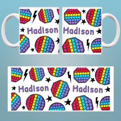 Personalised Pop It Fidget Mug Any Name