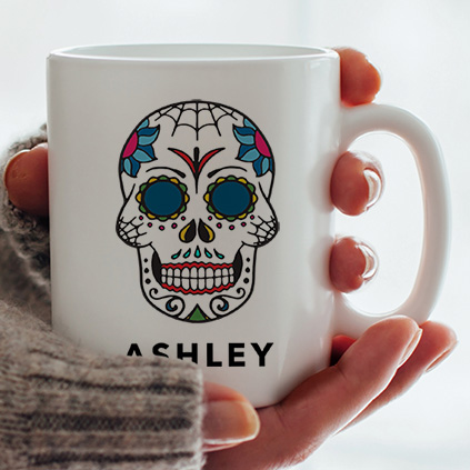 Personalised Sugar Skull Mug